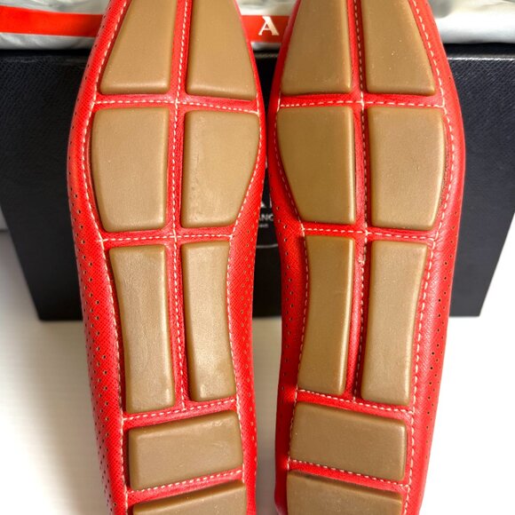 Prada Calzature Red Leather Loafers size 37/ 6.5 or 7 - Picture 13 of 15